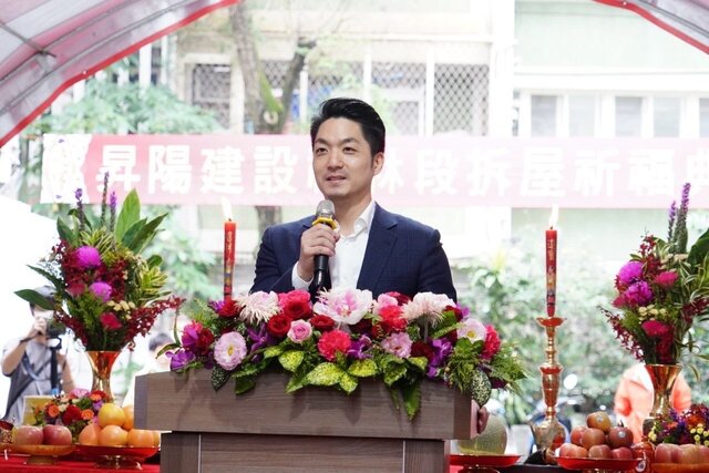 台北市長蔣萬安出席「士林雙溪花園別墅」拆屋祈福典禮